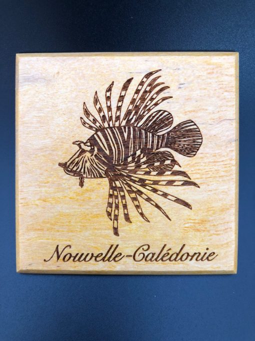 Dessous de verre en bois « Rascasse » – Laser Art Pacific