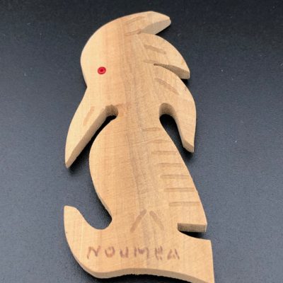 Magnet scuplté "cagou" en bois calédonien