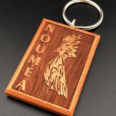 Porte-clés en bois "cagou" - Laser Art Pacific