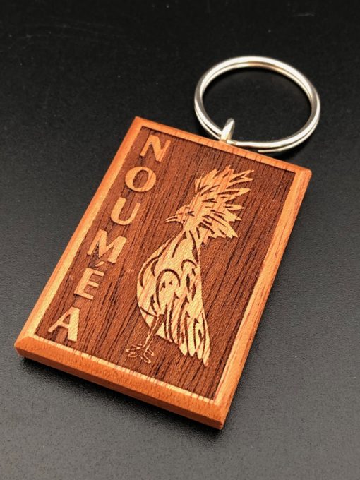 Porte-clés en bois "cagou" - Laser Art Pacific