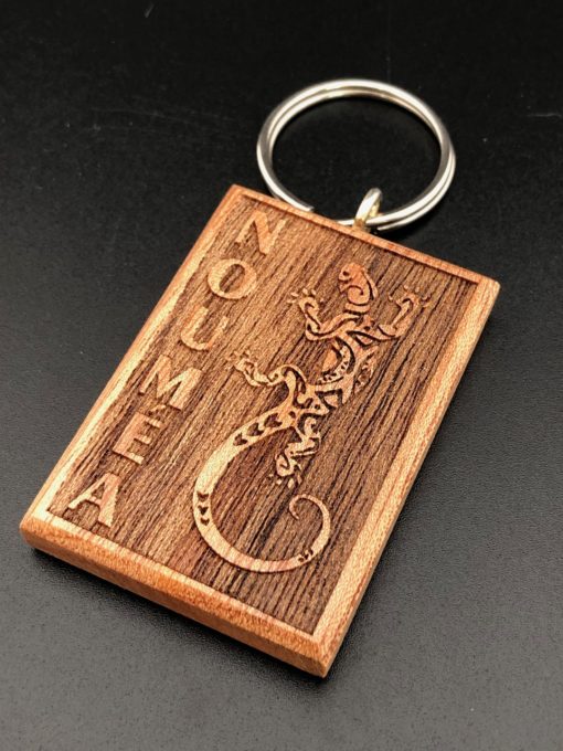 Porte-clés en bois "gecko" - Laser Art Pacific