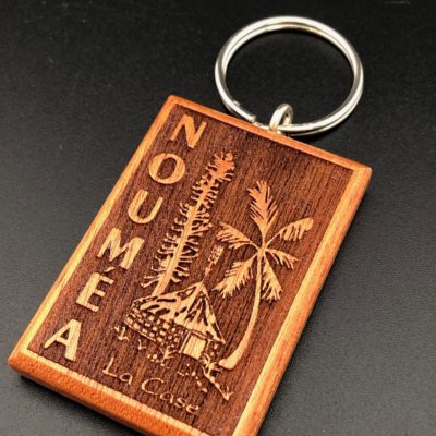 Porte-clés en bois "case" - Laser Art Pacific