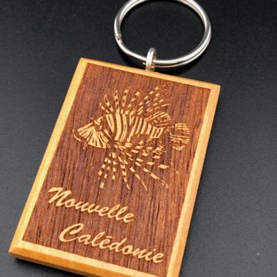 Porte-clés en bois "rascasse" - Laser Art Pacific