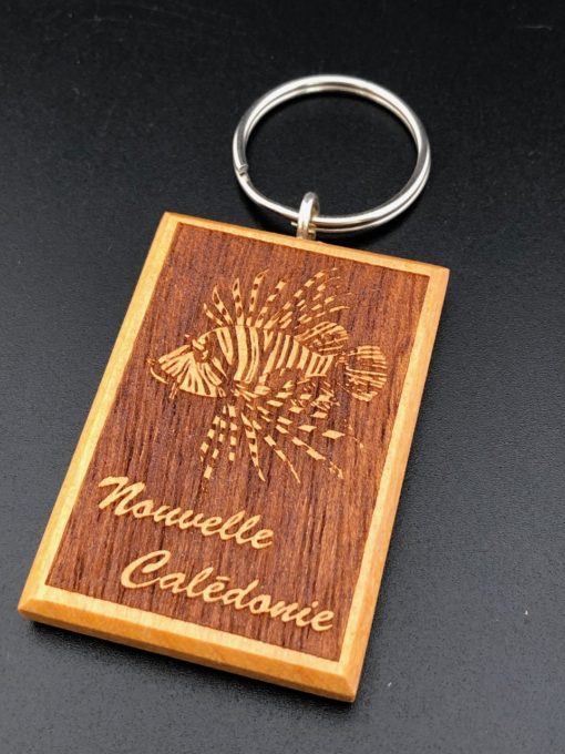 Porte-clés en bois "rascasse" - Laser Art Pacific