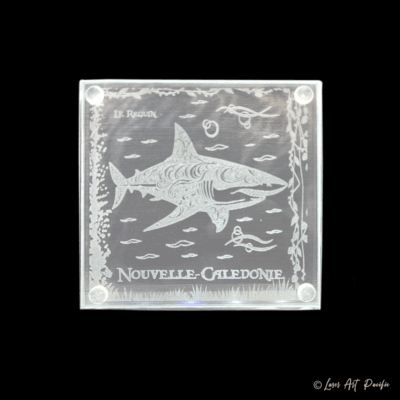 Dessous de verre en verre "Requin"