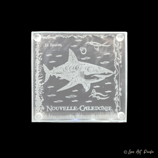 Dessous de verre en verre "Requin"