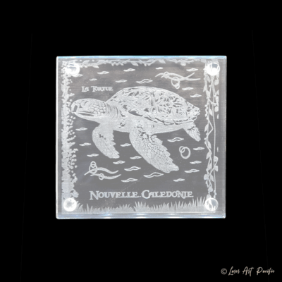 Dessous de verre en verre "Tortue"