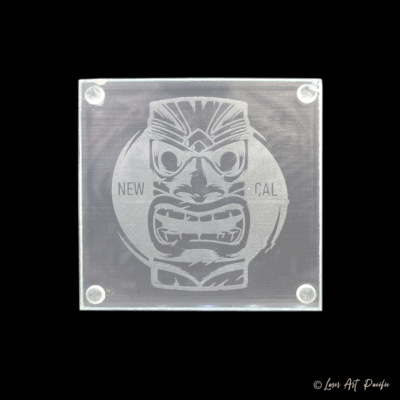 Dessous de verre en verre "Tiki"