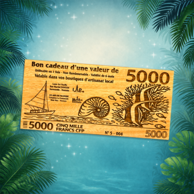 Bon cadeau de 5000frs chez Laser Art pacific