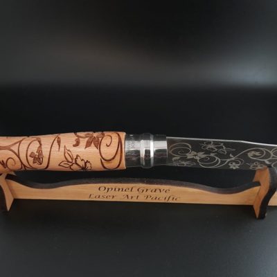 Couteau opinel gravé au laser