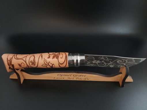 Couteau opinel gravé au laser