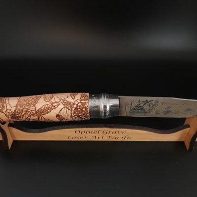 Couteau opinel gravé au laser