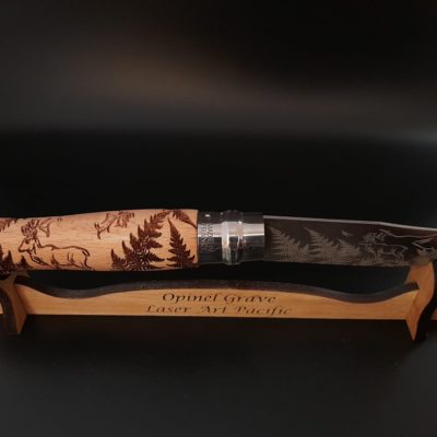 Couteau opinel gravé au laser