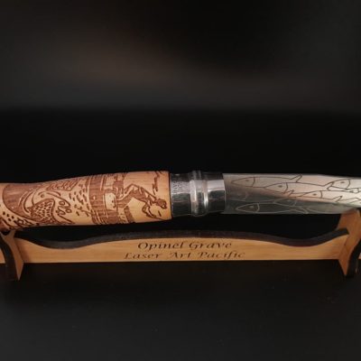 Couteau opinel gravé au laser