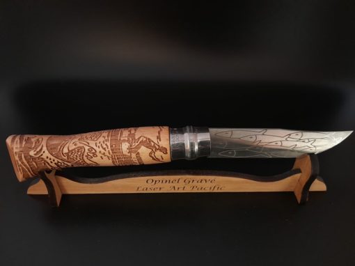 Couteau opinel gravé au laser