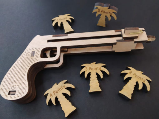 Jeu de pistolet en bois de nouvelle-calédonie