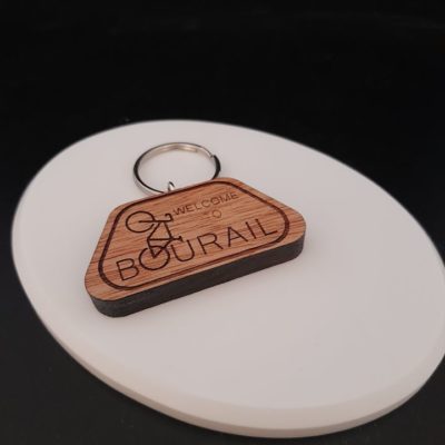 Porte-clés "Baie des Citrons" en bois local - Laser Art Pacific
