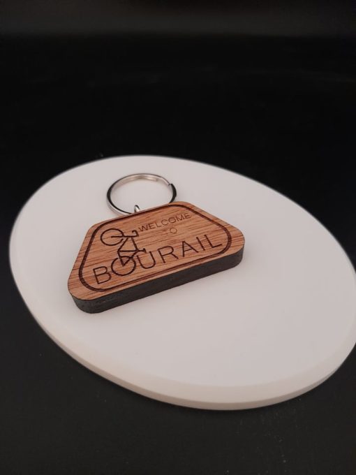 Porte-clés "Baie des Citrons" en bois local - Laser Art Pacific