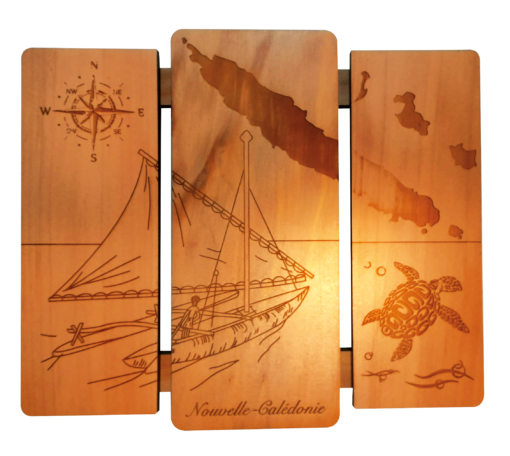 Dessous de plat gravé PIROGUE
