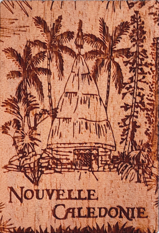 Porte-clés "Case 1" en bois local - Laser Art Pacific