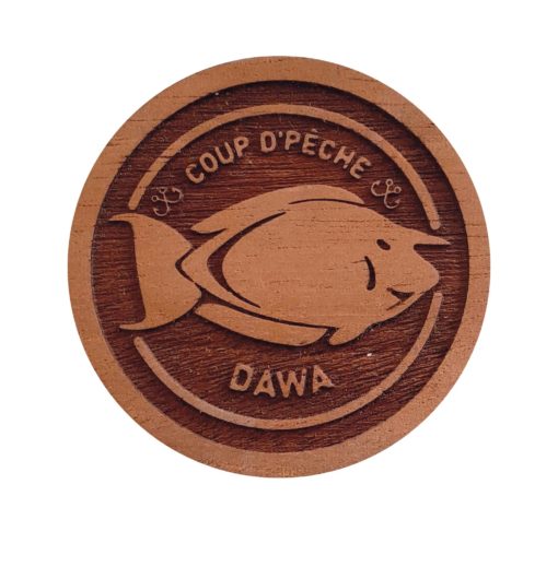 Magnet "Dawa" en bois local - Laser Art Pacific