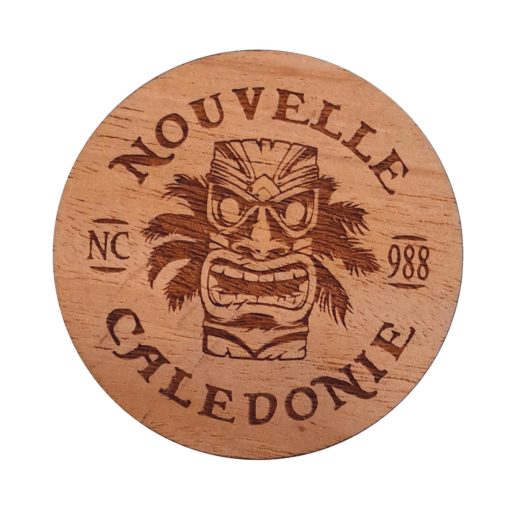 Porte-clés "Totem 2" en bois local - Laser Art Pacific