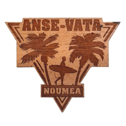 Porte-clés "Anse-Vata" en bois local - Laser Art Pacific