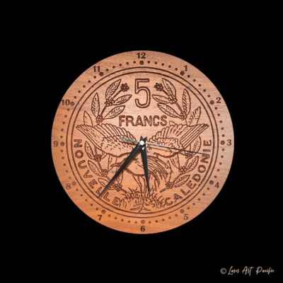Horloge En Bois Local "5 Francs"