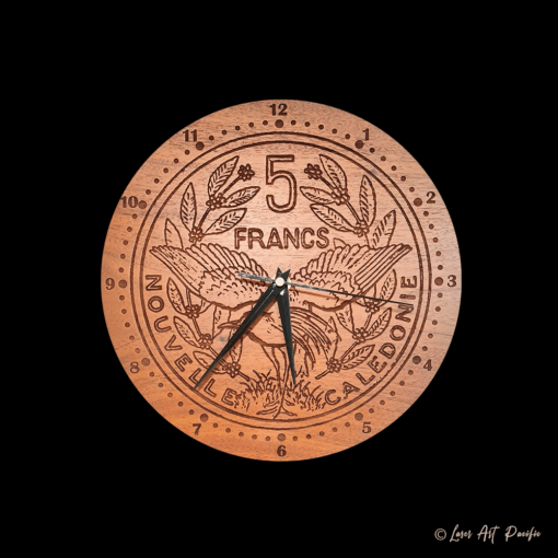 Horloge En Bois Local "5 Francs"