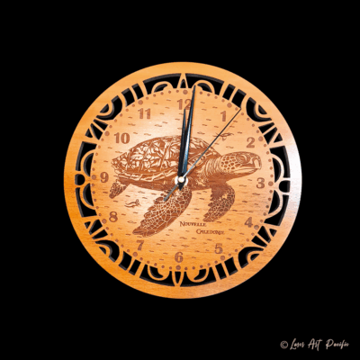 Horloge En Bois Local "TORTUE"