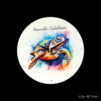 Horloge Plexi Imprimé "Tortue 2"