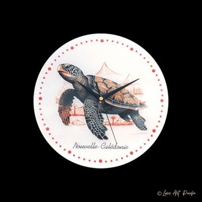 Horloge Plexi Imprimé "Tortue 1"