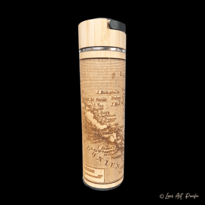 Thermos En Bambou avec infuseur "Carte"