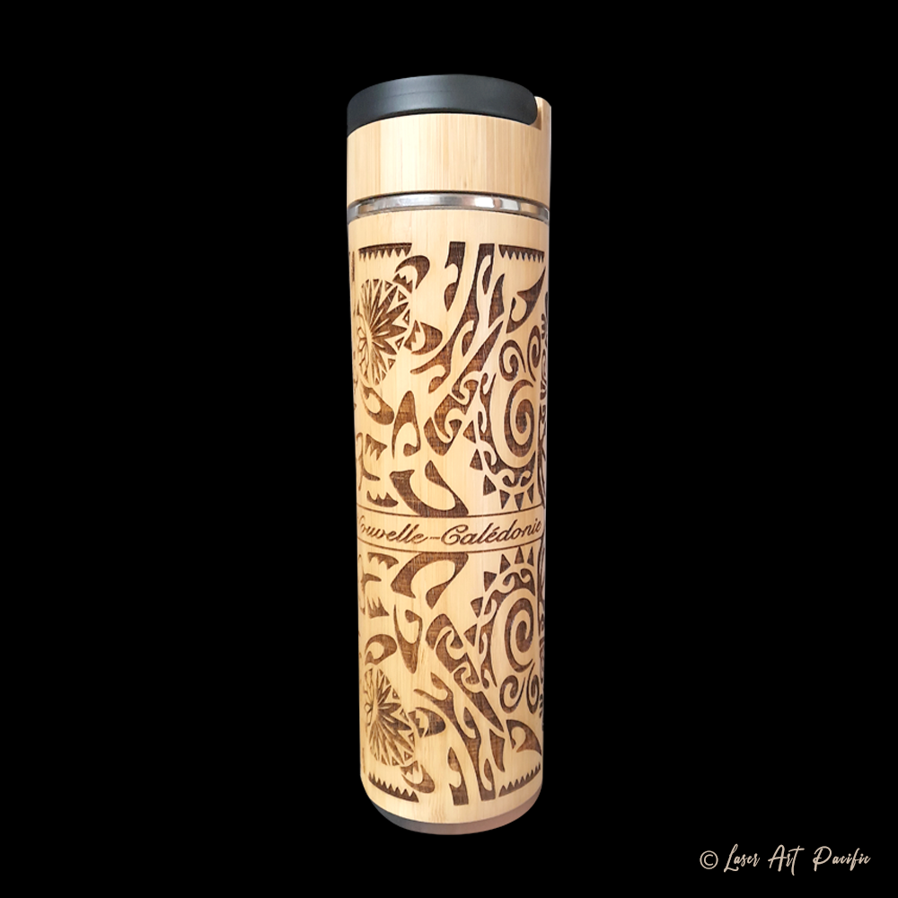 Thermos En Bambou avec infuseur "Tribal 1"