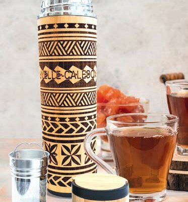 Thermos En Bambou avec infuseur "Tribal 2"