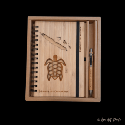 Carnet De Voyage Coffret luxe Carnet + stylo "Tortue et Carte"
