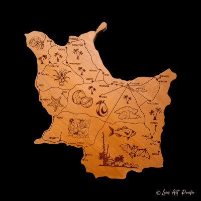 Cartes Nouvelle-Calédonie "Maré : H 18 cm"