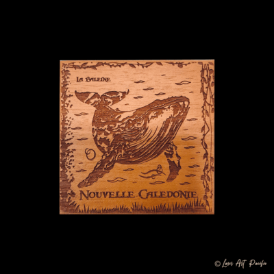 Dessous de verre en bois "Baleine"