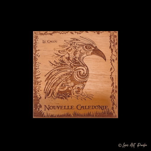 Dessous de verre en bois "Cagou"