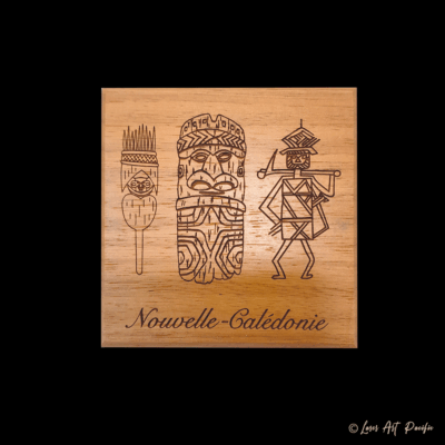 Dessous de verre en bois "Symboles NC"