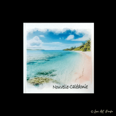 Dessous de verre imprimé "Plage"
