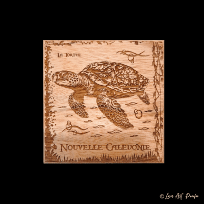 Dessous de verre en bois "Tortue"