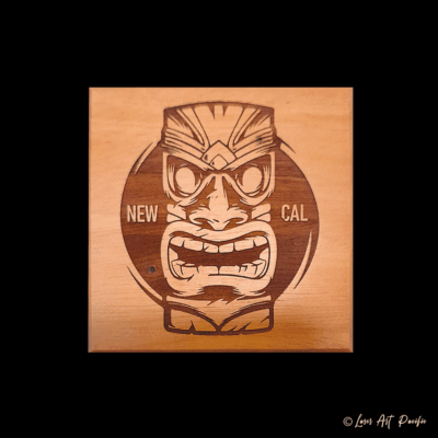Dessous de verre en bois "Tiki"