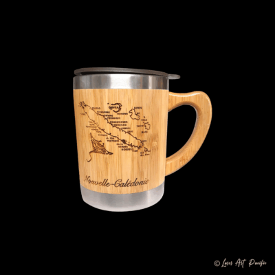 Tasse avec anse en bambou – Raie carte NC